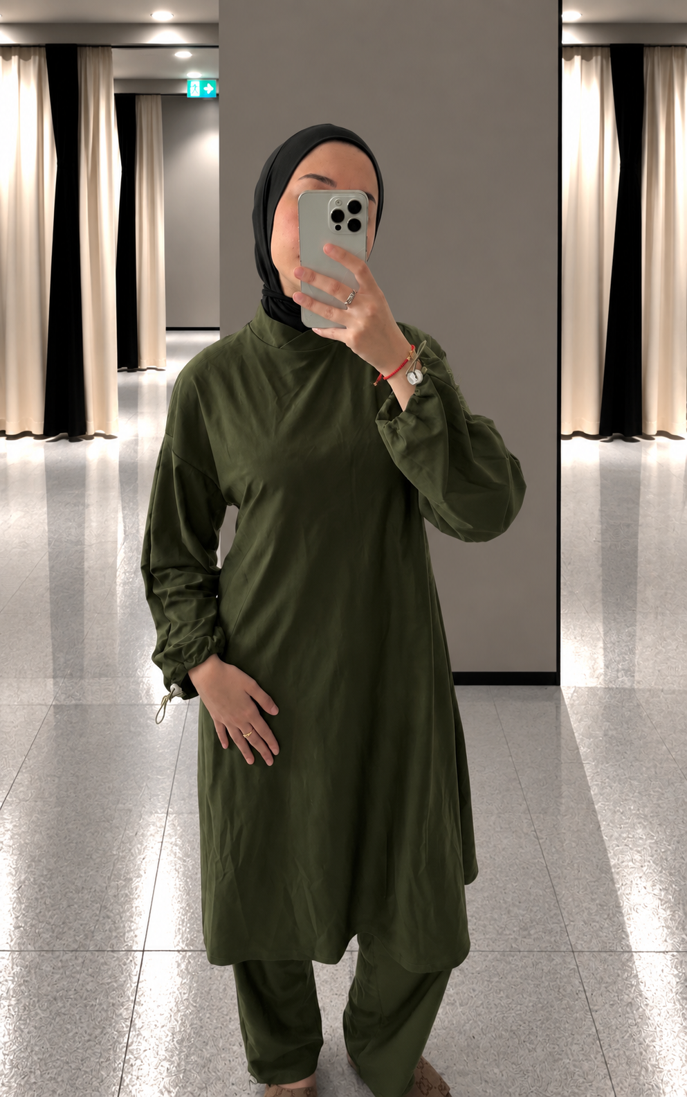 BURKINI AMPLE VERT KAKI