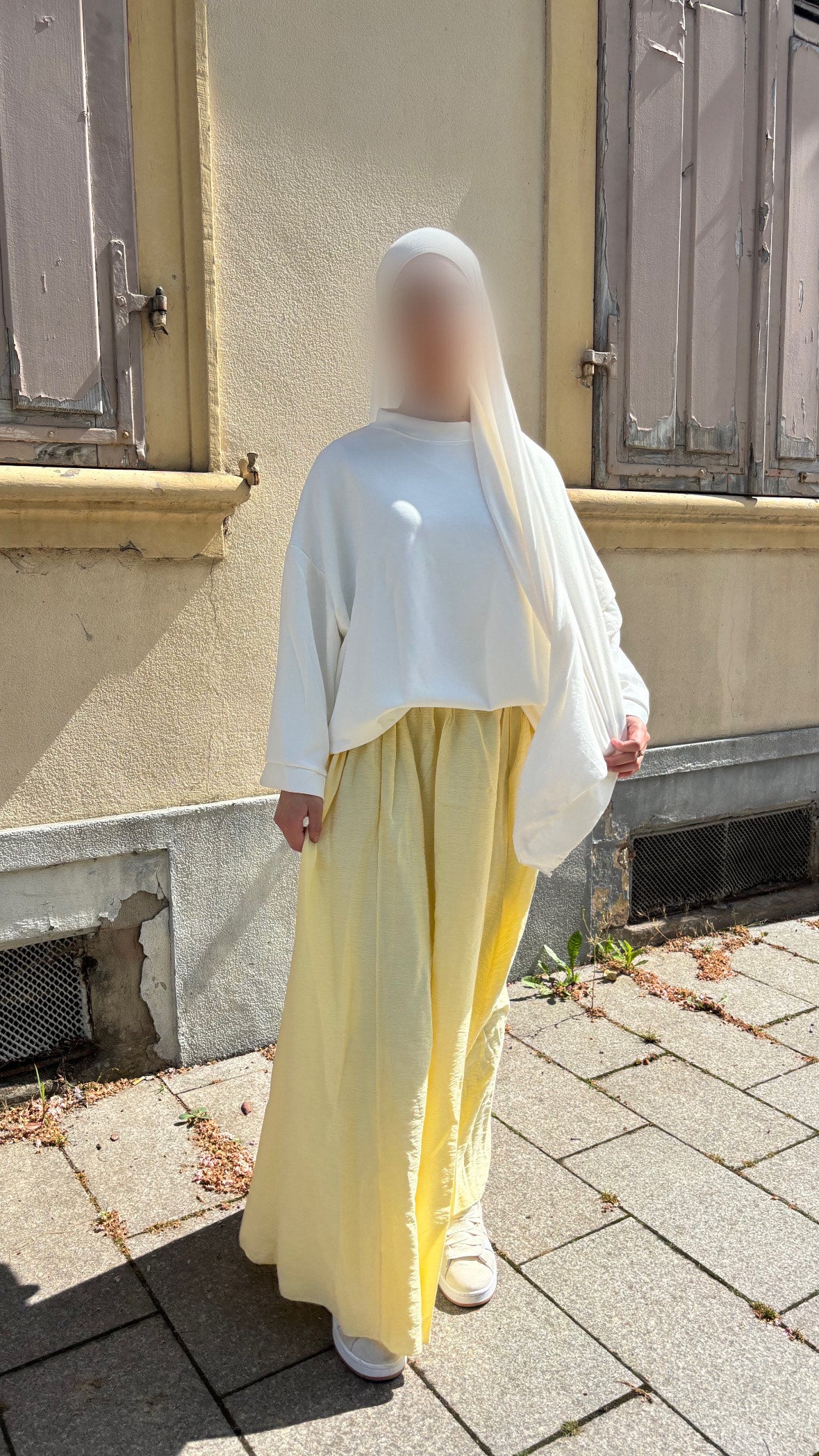 Jupe longue fluide jaune