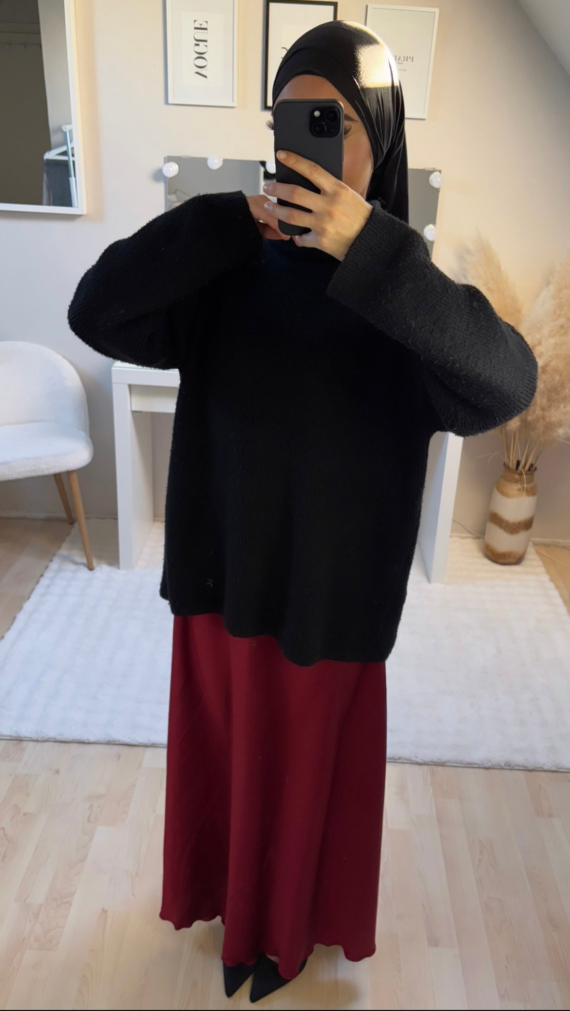Jupe satinée
