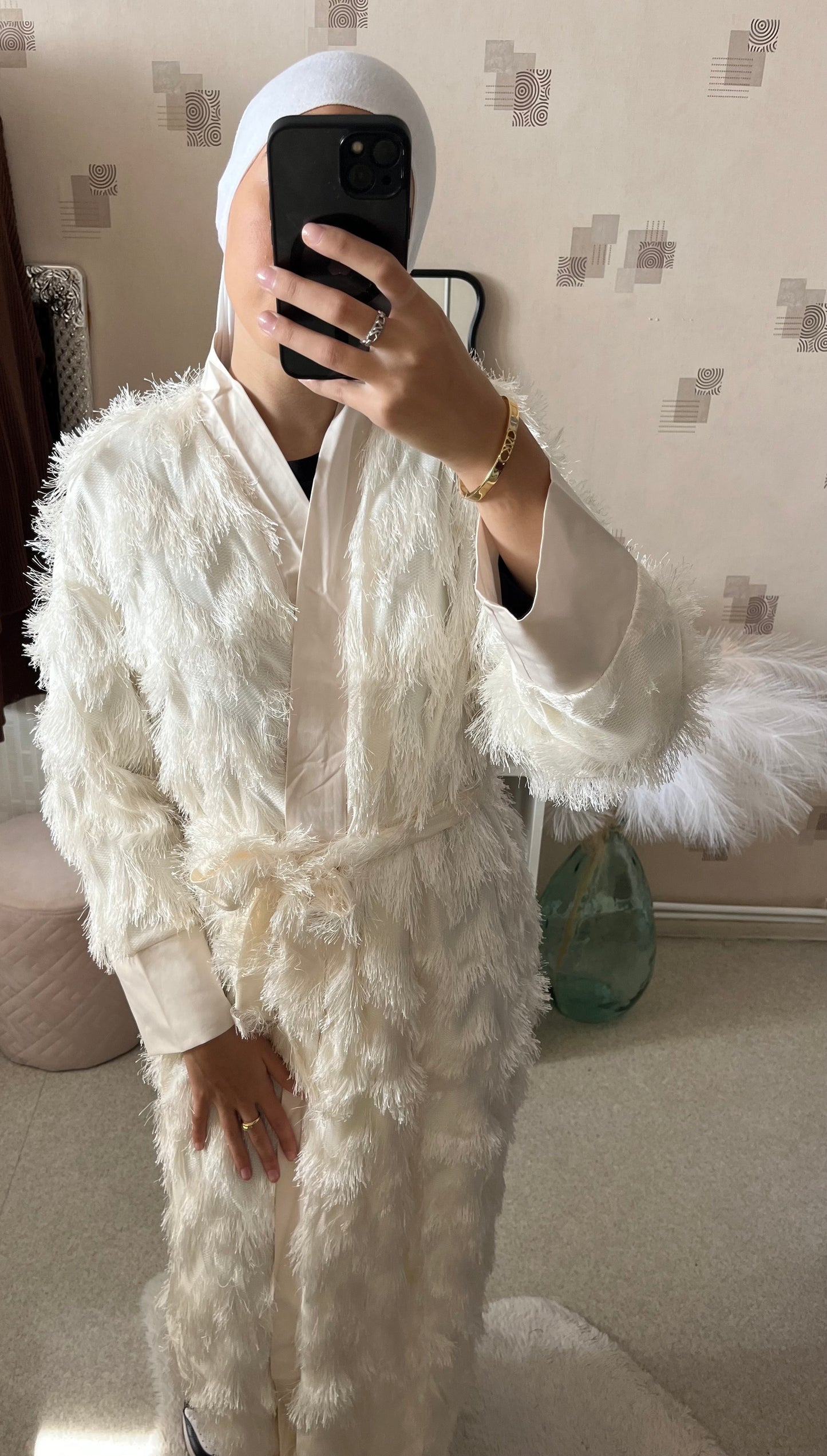 Kimono froufrou blanc