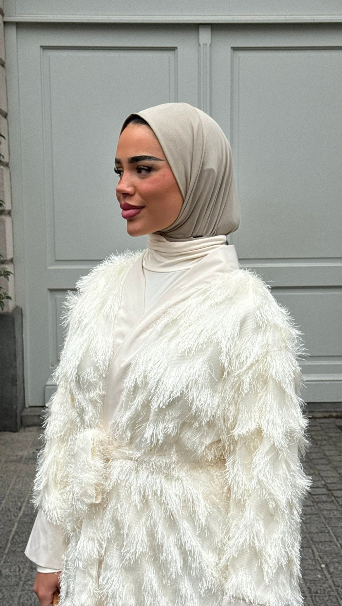 Kimono froufrou blanc