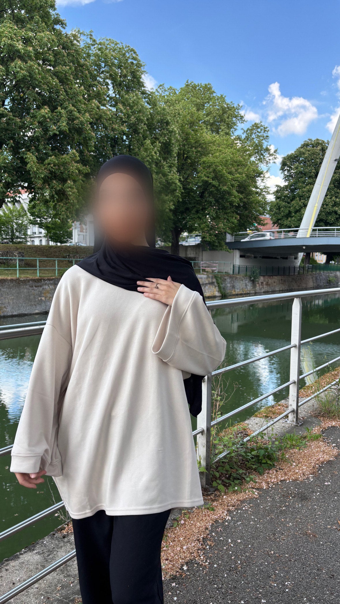 T-shirt oversize beige
