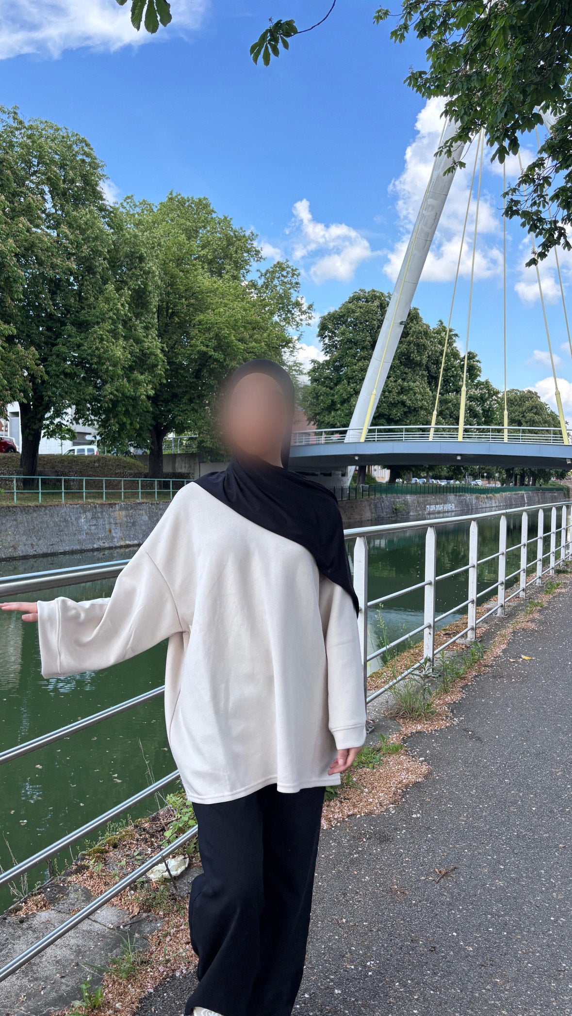 T-shirt oversize beige