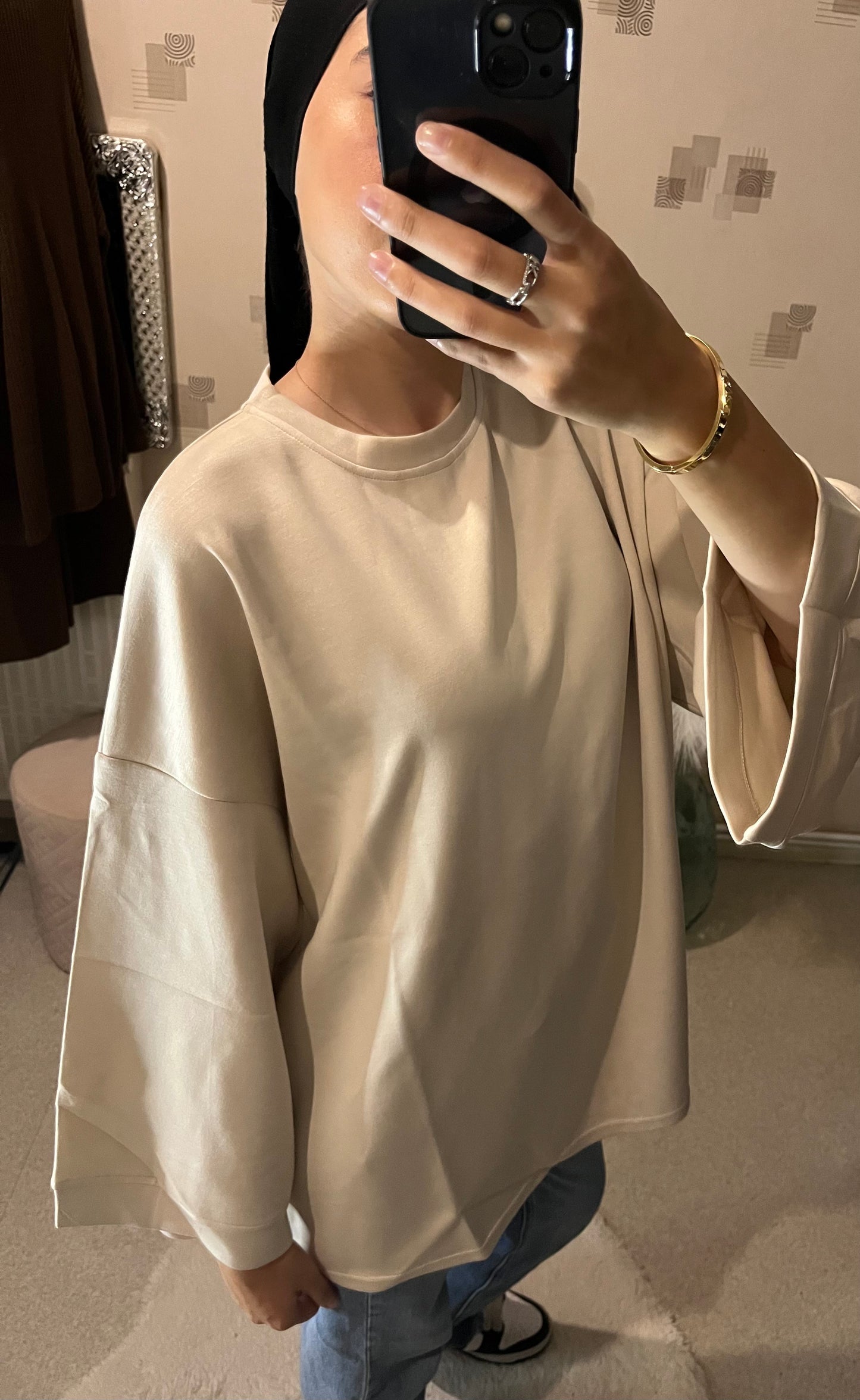 T-shirt oversize beige