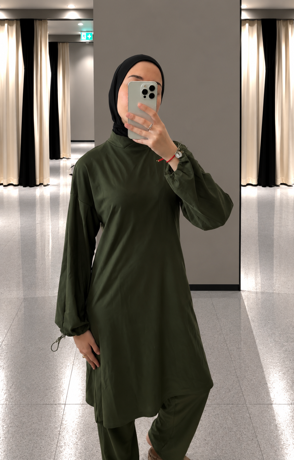 BURKINI AMPLE VERT KAKI