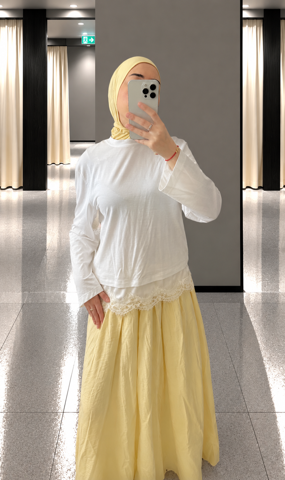 JUPE LONGUE FLUIDE JAUNE