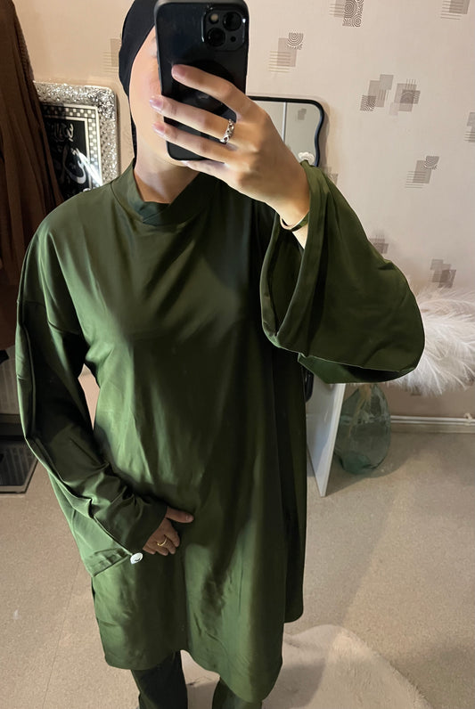 Burkini ample vert kaki