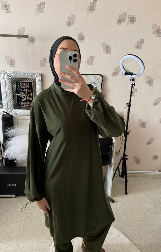 BURKINI AMPLE VERT KAKI