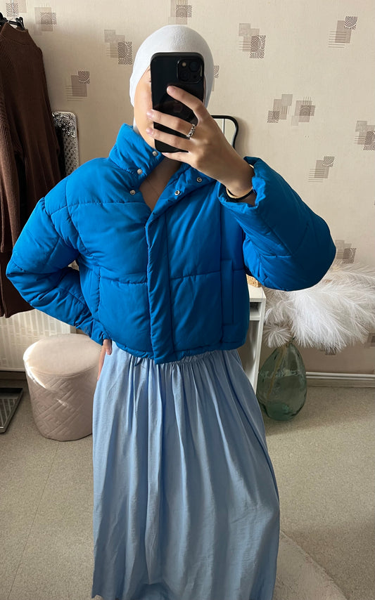 Jupe longue fluide bleu
