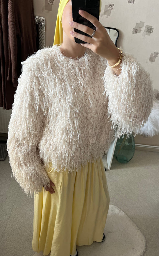 Jupe longue fluide jaune