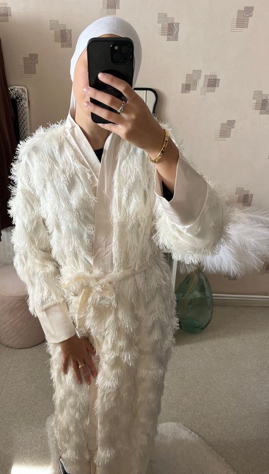 Kimono froufrou blanc