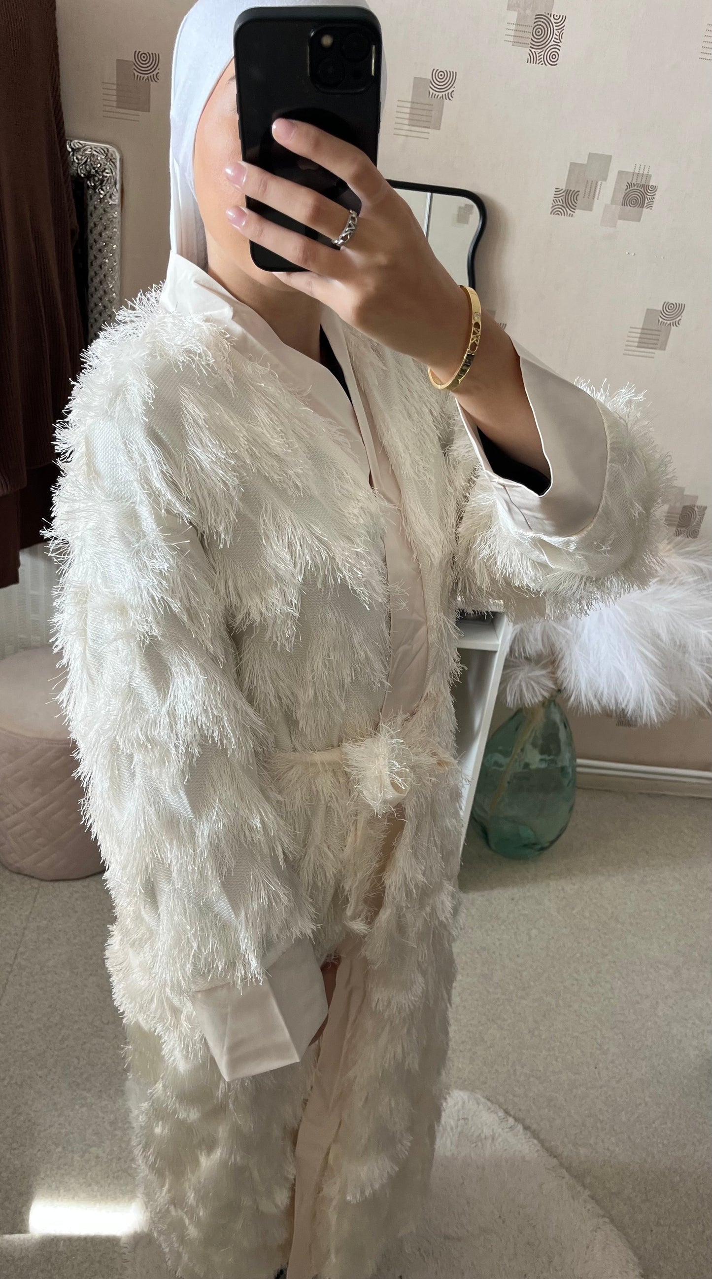 Kimono froufrou blanc