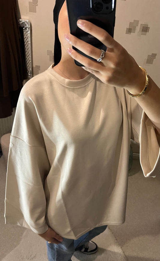 T-shirt oversize beige