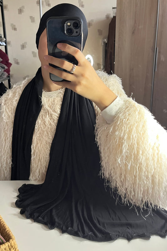 Voile jersey premium à froufrou